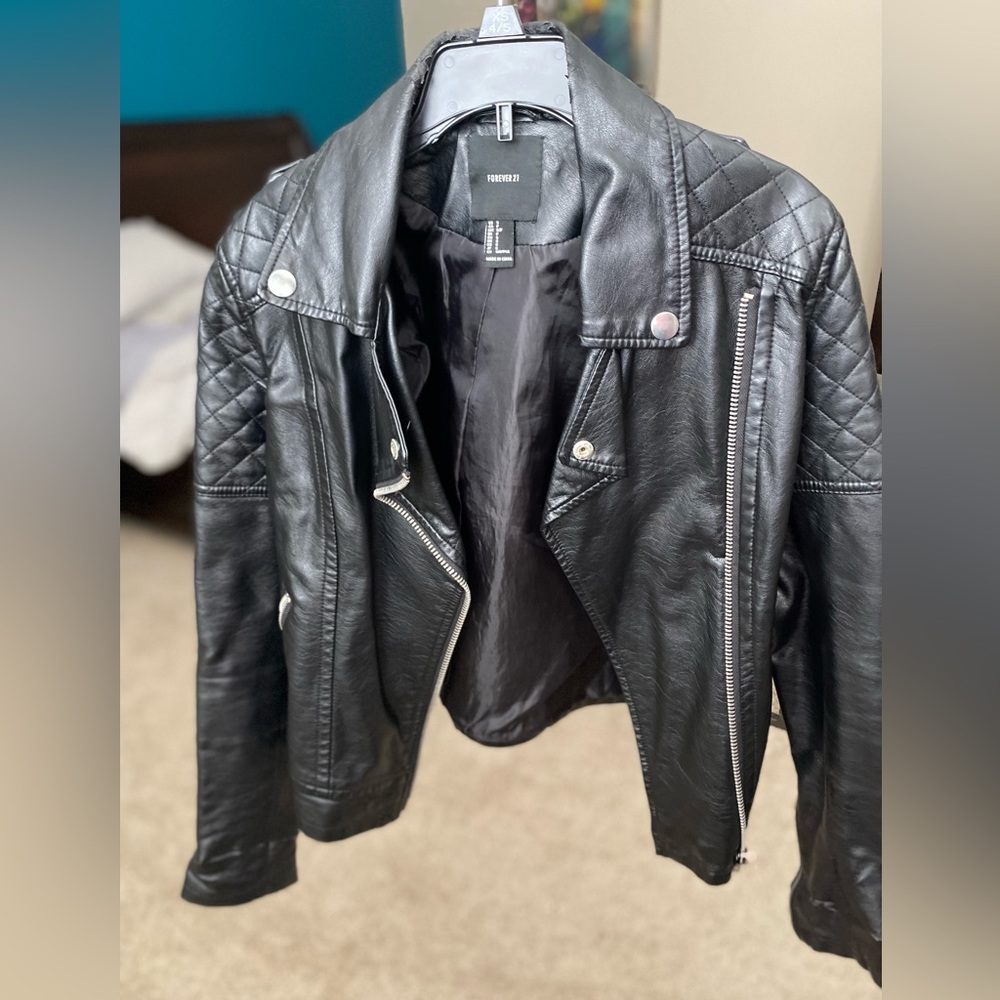 Forever21 Black Faux Leather Jacket